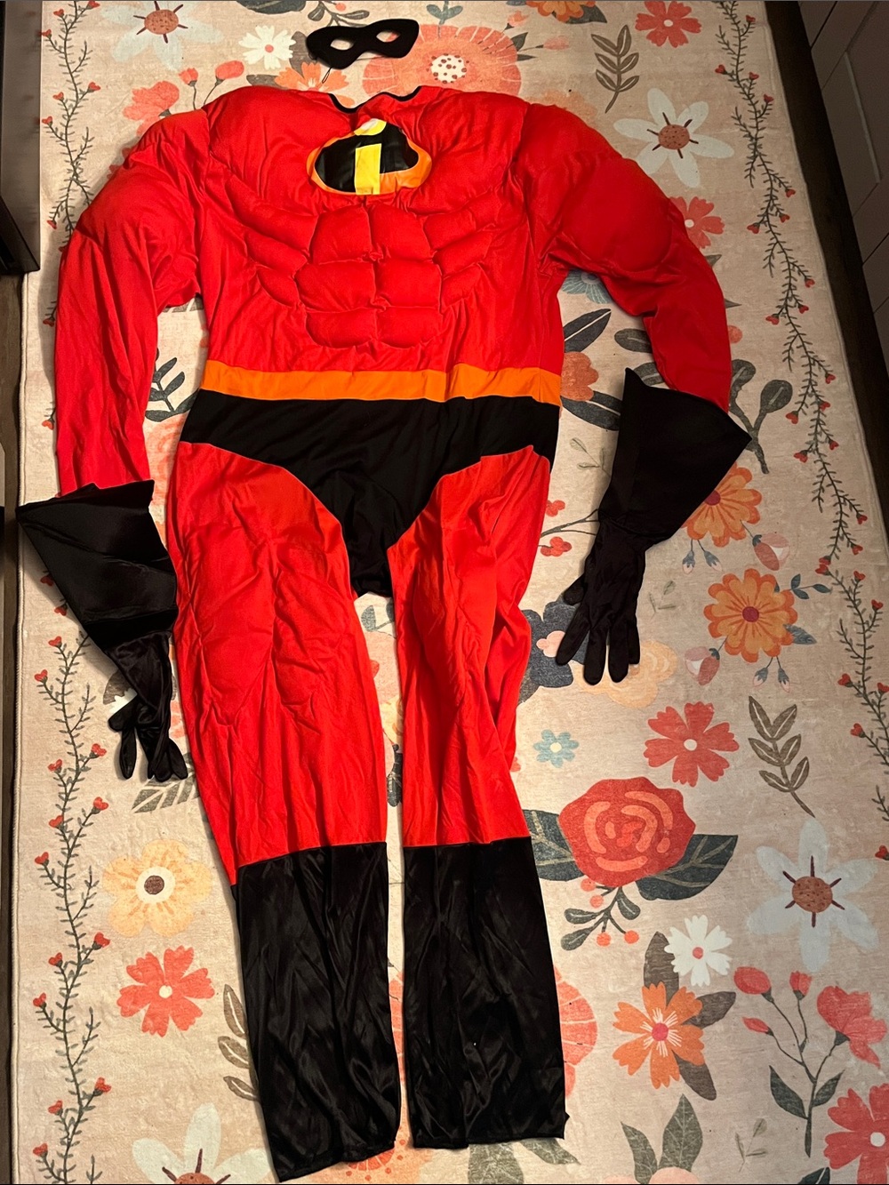 Disney Mr Incredible Red and Black Men's Superhero Costume